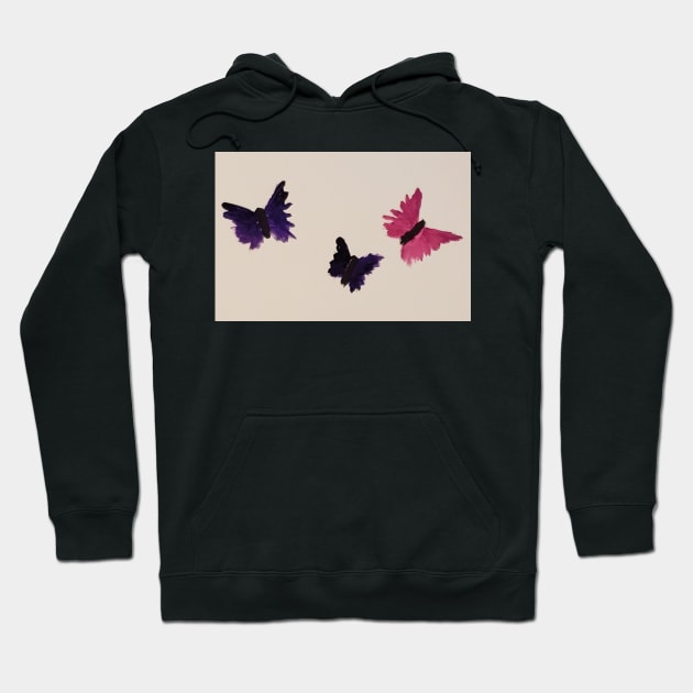 Butterflies acrylic painting by tabitha kremesec Hoodie by TeteSteva19